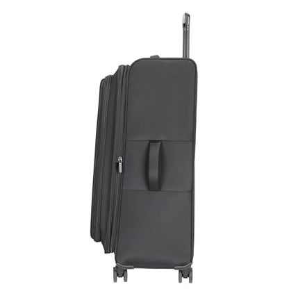 Kenneth Cole REACTION The Venturer 28-Inch Carry-On Lightweight Durable Softside 8-Wheel Spinner Cabin Size Luggage, Black - color: Black, size: Large