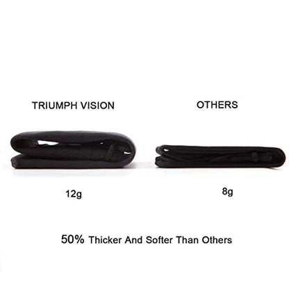 TRIUMPH VISION Glasses Case Soft Eyeglass Case Sunglass Pouch Cloth 3 Pack - color: Zh-5 Pack (Black)