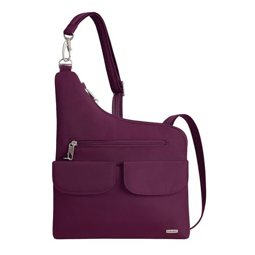 Travelon Anti-Theft Classic Crossbody Bag - color: Burgundy