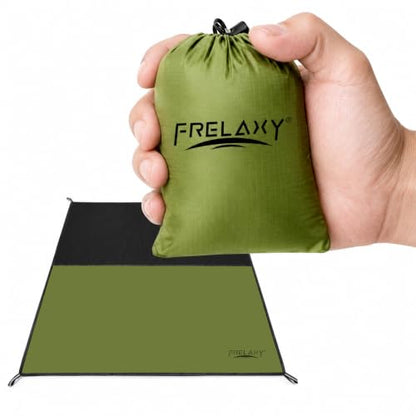 Frelaxy Pocket Picnic Blanket, Waterproof Blanket for Beach Festival - color: Army Green, size: 35'' x 57''
