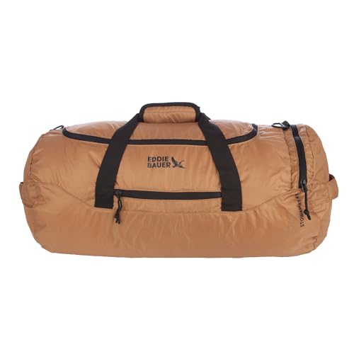 Eddie Bauer Stowaway Packable Duffel Bag| Travel | Foldable | Lightweight | Durable | Ripstop Polyester | 23" Length | 45L Capacity - Tobacco - color: Tobacco