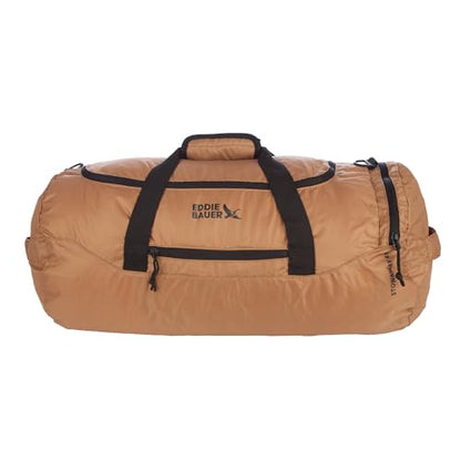Eddie Bauer Stowaway Packable Duffel Bag| Travel | Foldable | Lightweight | Durable | Ripstop Polyester | 23" Length | 45L Capacity - Tobacco - color: Tobacco