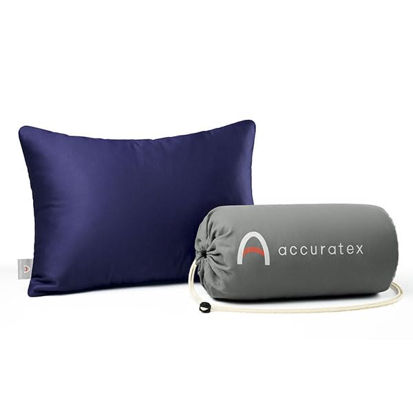 ACCURATEX Camping Pillow, Shredded Memory Foam Compressible Travel Pillow - color: Purple