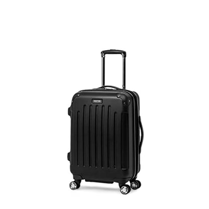 Kenneth Cole REACTION Renegade Luggage Expandable 8-Wheel Spinner Lightweight Hardside Suitcase, Black, 20-Inch Carry On - color: Black, size: 20-Inch Carry On