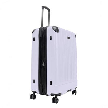 Flying Axis Collection Lightweight Hardside Expandable 8-Wheel Spinner Luggage, Lavender, 28-Inch Checked - color: Lavender, size: 28-Inch Checked
