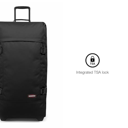 Eastpak Tranverz L – 121L Large Wheeled Luggage with Dual Compartments, TSA Lock, Compression Straps & Smooth-Wheeling System, Black - color: Black, size: 121 Liter Checked Bag