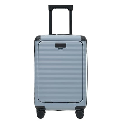 Hardside 5-Piece Luggage Set with Front Opening, Expandable Spinner (Sky Blue) - color: N + Sky Blue