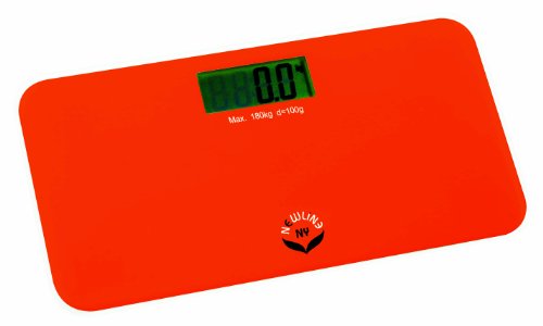 700 Mini Travel Bathroom Scale with Sleeve, Red-Orange - color: Red-Orange