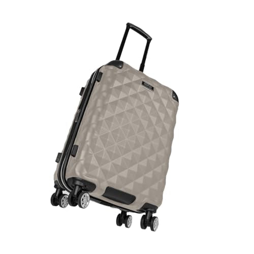 Kenneth Cole REACTION Diamond Tower Collection Lightweight Hardside Expandable 8-Wheel Spinner Travel Luggage, Rye, 28-Inch Checked - color: Rye, size: 28-Inch Checked