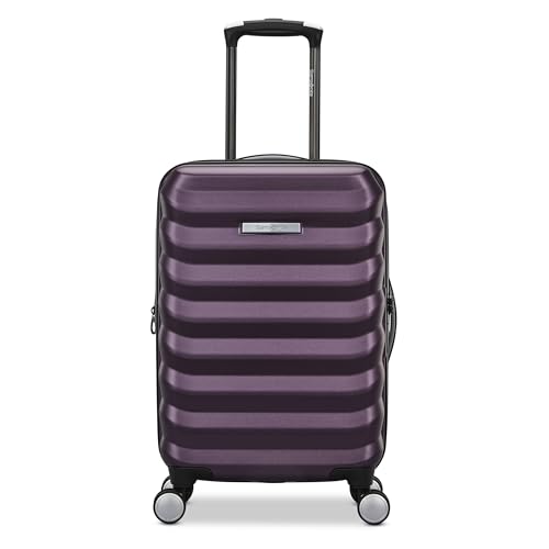 Samsonite Hard-Sided 20-Inch Lightweight Carry On Expandable Element Suitcase: Durable, 360° Spinner Wheels, Adjustable Telescopic Handle, TSA-Approved Lock - Dusk Purple - color: Dusk Purple, size: 20-Inch Carry-On