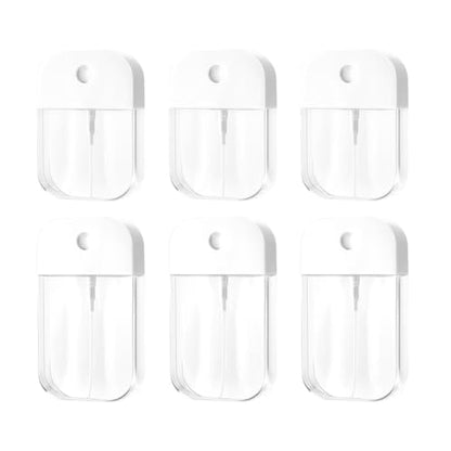 6 PCS Clear Spray Bottles, Portable Card Spray Bottles, Hand Sanitizer Spray Case, Refillable Hand Sanitizer Spray for Perfume, Moisturizing Water, Hand Sanitizer 50ml/1.69oz 38ml/1.29oz