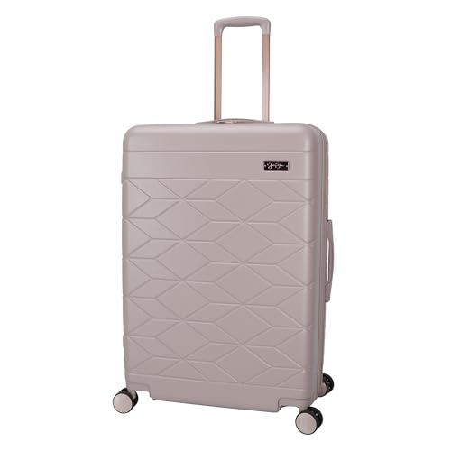 Jessica Simpson Aris 28" Expandable 8-Wheel Spinner Large Checked Luggage Suitcase, Adobe Rose - color: Adobe Rose, size: Large Checked