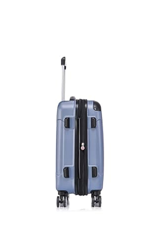 Rockland London Hardside 2 Piece Spinner Wheel Luggage Set, Carry-On 20" and Tote 14", Blue - color: Blue, size: 2 Piece (20"/14" Tote)