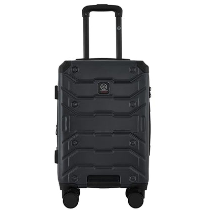 Wrangler ATG Trailway Expandable Hardside Luggage, Jet Black, 22" Carry-On - color: Jet Black