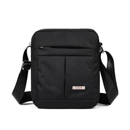 Men's Messenger Bag - Crossbody Shoulder Bags Travel Bag Man Purse Casual Sling Pack for Work Business - color: 1401-2-black