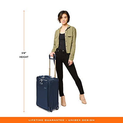 Briggs & Riley Baseline Essential 2-Wheel Softside Carry-On, Navy - color: Navy, size: 22" Carry-On