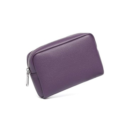 Makeup Bag for Purse Travel Cosmetic Bag (PU Anemone Purple) - color: Anemone Purple