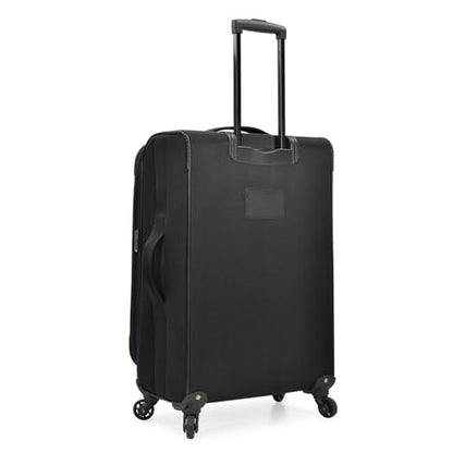 U.S. Traveler Aviron Bay Expandable Softside Luggage with Spinner Wheels, Black, 3-Piece Set - color: Black, size: 3-Piece Set