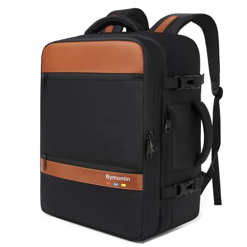 Exquisite Travel Laptop Backpack, Flight Approved Size Carry on Bag (25L) | 180° Opening, with Laptop Compartment, with Luggage Strap - color: Black, size: L (7x11x16.8")