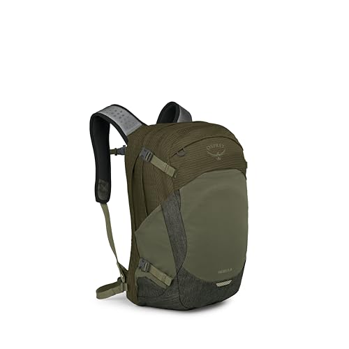 Osprey Nebula Commuter Backpack, Green OS | everyday bag, campus pack, laptop carry, laptop sleeve, work school travel, bottle pockets, everyday carry, Green color - color: Moss Green-earl Grey Heather