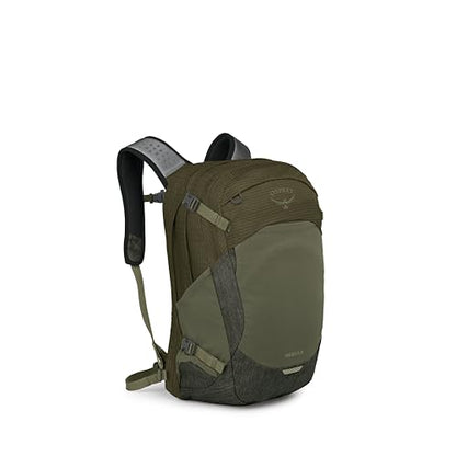 Osprey Nebula Commuter Backpack, Green OS | everyday bag, campus pack, laptop carry, laptop sleeve, work school travel, bottle pockets, everyday carry, Green color - color: Moss Green-earl Grey Heather