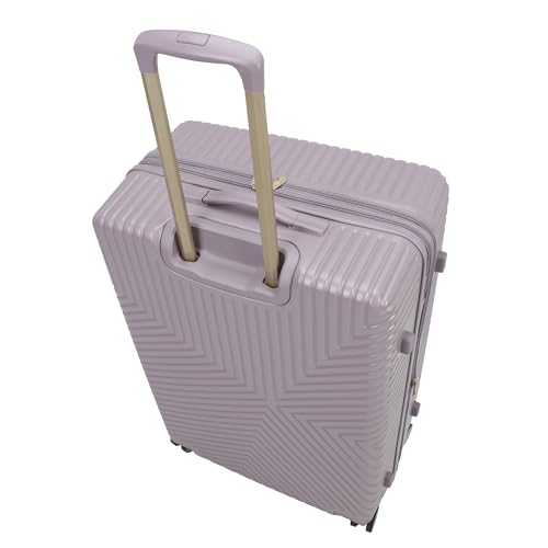 Jessica Simpson Abilene 2-Piece Set (20" & 28") Expandable 8-Wheel Spinner Large Checked Luggage Suitcase, Elderberry - color: Elderberry, size: 2-Piece Set