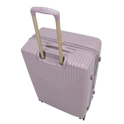 Jessica Simpson Abilene 2-Piece Set (20" & 28") Expandable 8-Wheel Spinner Large Checked Luggage Suitcase, Elderberry - color: Elderberry, size: 2-Piece Set