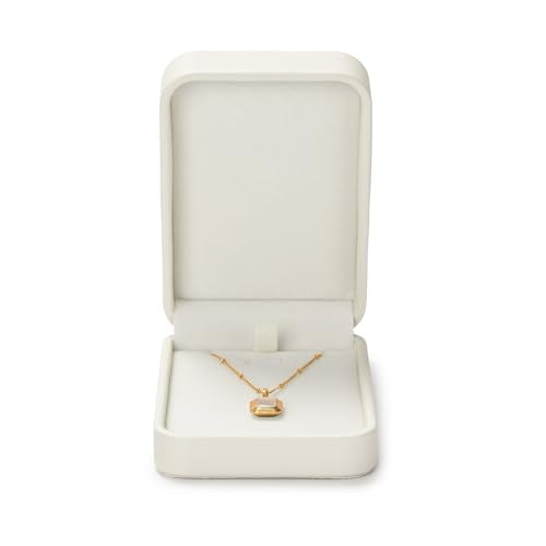 Oirlv Creamy White Pendant Necklace Box - color: Creamy-white, size: Necklace Box