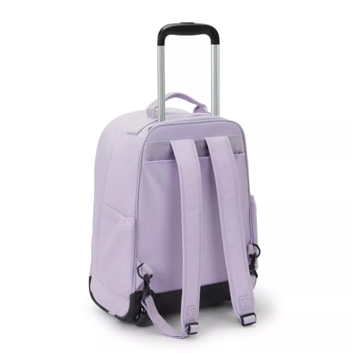 Kipling Women's Gaze Large Rolling Backpack, Durable, Wheeled Backpack with Adjustable Shoulder Straps, Nylon Book Bag - color: Bridal Lavender