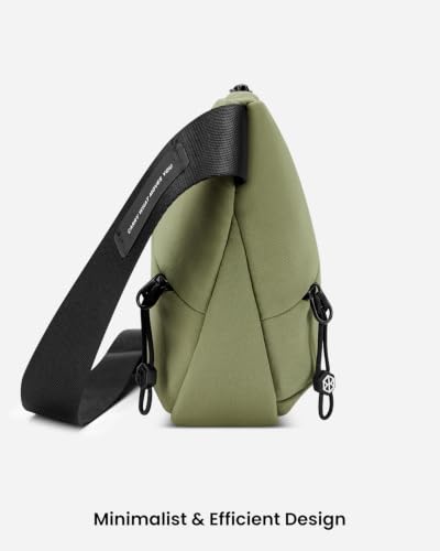Flux 2L Sling Chest Bag with RFID Blocking Crossbody for Men Women - color: Avocado Green