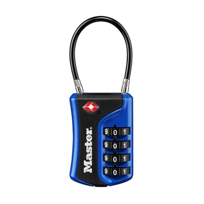 Master Lock 4697D Set Your Own Combination TSA Approved Luggage Lock, 1 Pack, Colors May Vary - style: 1 Pack, Color May Vary