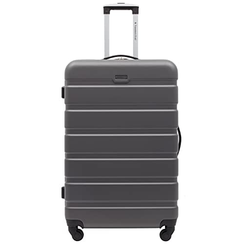 Travelers Club Harper Luggage, Charcoal, 2 Piece Set - color: Charcoal, size: 2-Piece Set