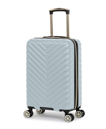 Kenneth Cole REACTION Madison Square Lightweight Hardside Chevron Expandable Spinner Luggage, Slate, 20-Inch Checked - color: Slate, size: 20-Inch Carry On