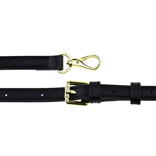 Allzedream Leather Purse Strap Replacement Crossbody Handbag Long Adjustable (Black) - color: Black