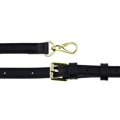 Allzedream Leather Purse Strap Replacement Crossbody Handbag Long Adjustable (Black) - color: Black