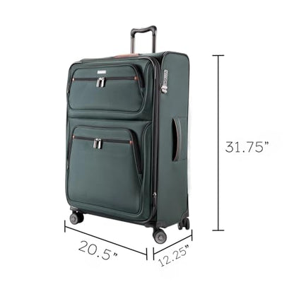Ricardo Beverly Hills Montecito 3.0 Softside Luggage Collection Expandable Suitcases with Wheels and TSA Lock, 29" Large Check-In (Hunter Green, 29-inch Large Check-in) - color: Hunter Green, size: 29-inch Large Check-in