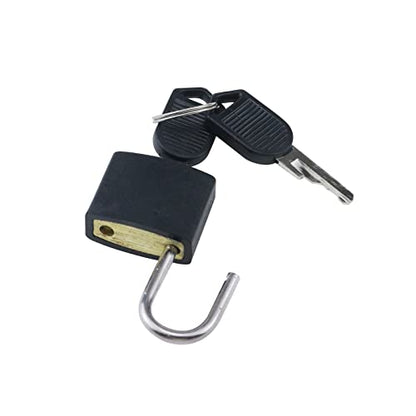 Dnyta 5 Pack Black Mini Padlocks with Keys Small Locks for Travel Suitcase - style: Square shape- Black