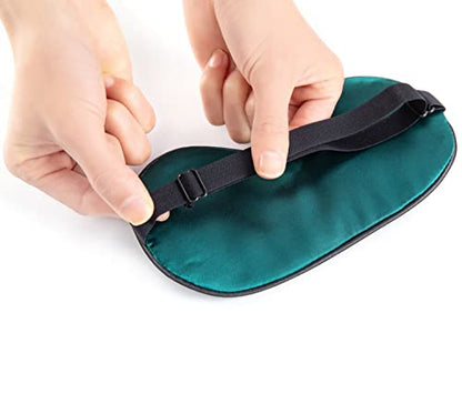 Eye Mask for Sleeping 2 Pack Sleep Masks for Men and Women - color: Black+green