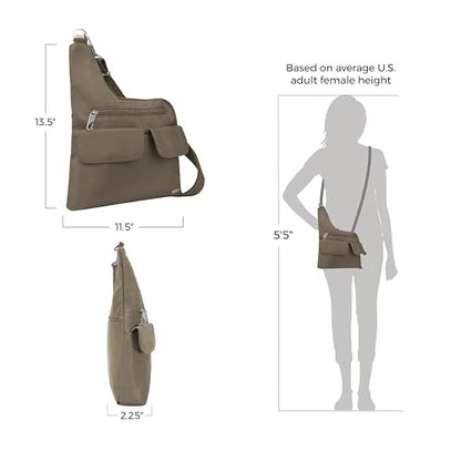 Travelon Anti-Theft Classic Crossbody Bag - color: Nutmeg