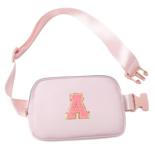 Belt Bag for Women, Cross Body Fanny Pack Fashion Waist Packs Everywhere Belt Bag with Adjustable Strap Gifts for Teen Girls Women Men - color: PINK(A)