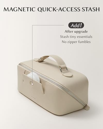 EACHY Travel Makeup Bag for Women, Provence Cosmetic Bag, Beige, Medium - color: G - Beige, size: Medium