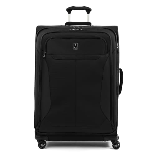 Travelpro Tourlite Softside 29" Expandable Luggage with 4 Spinner Wheels, Lightweight Suitcase, Checked Large, Black - color: Black, size: Checked-Large 29-Inch
