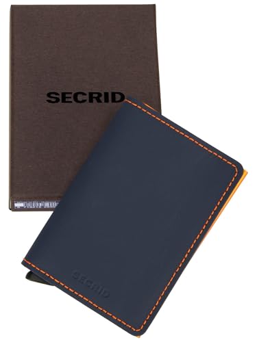 Secrid - color: Night Blue & Orange, size: 6.5 x 10.2 x 2.1 cm