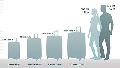 Rockland Melbourne Hardside Expandable Spinner Wheel Luggage, Checked Large 28", Black - color: Black, size: Checked Large 28"