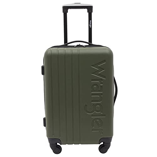Wrangler Quest Luggage Set, Olive Green, 3 Piece Set (30"/26"/22") - color: Olive Green, size: 3 Piece Set (28"/24"/20")