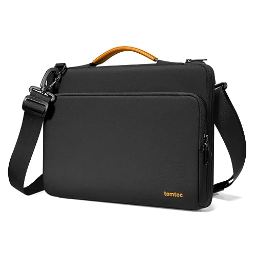 tomtoc 360° Protective Laptop Shoulder Bag for 15.6" HP ASUS Dell Laptops - color: Black, size: 15.6-inch