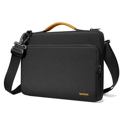 tomtoc 360° Protective Laptop Shoulder Bag for 15.6" HP ASUS Dell Laptops - color: Black, size: 15.6-inch