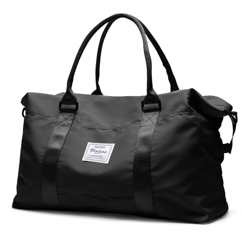 Travel Duffel Bag, Carry On Overnight Weekender Bags for Women - color: A1-Black, style: Extra Large Travel Bag