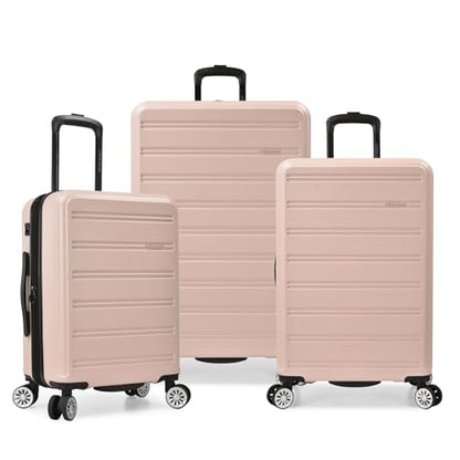 Travel Select Snowcreek Hardside Expandable Spinner Luggage Set w/USB Port, Pink, 3-Piece - color: Pink, size: 3 Piece Set