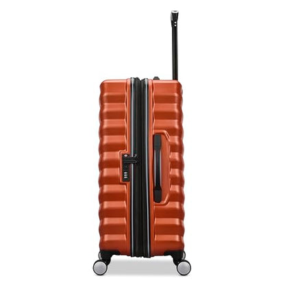 Samsonite 단단한 양면 50.8cm(20인치) 경량 휴대용 확장 가능한 엘리먼트 슈트케이스: 내구성, 360개의 스피너 휠, 조절 가능한 텔레스코픽 핸들, TSA 승인 잠금 장치, 구리 오렌지, 24인치 위탁수하물-미디움, 엘리먼트 하드사이드 - color: 구리 오렌지, size: 24인치 위탁수하물-미디움